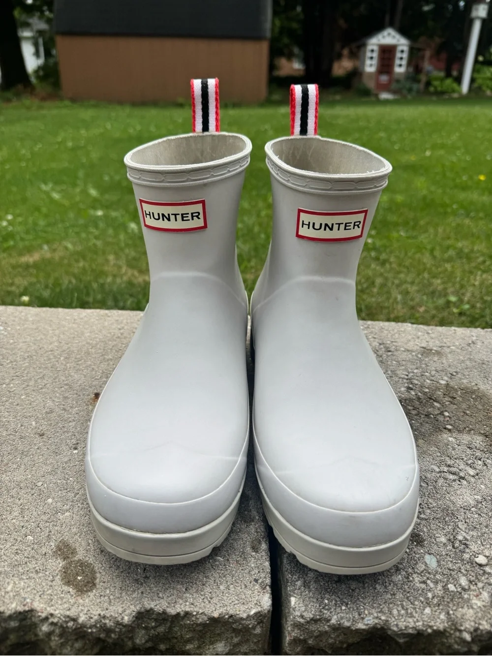 Hunter Play Short Rain Boots Women’s Size 8 Waterproof Gray